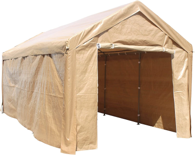 Factory Supply Outdoor Steel Frame Storage Garage Polyethylene Portable Garage Car Shelter