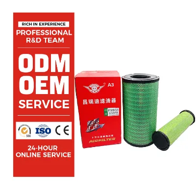 Premium Air Filter Set PU2851 6001854200 for Volvo Excavator Engine Intake System Changruidi A3