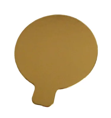 Thin Light and Durable Compressed Paper Cardboard Mini Gold Slip Board Dessert Cake Board With Tab Cake Pad With Tongue