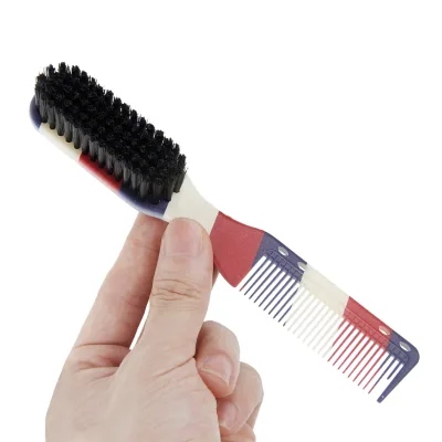 Good Quality Dual-Purpose Barber Shop Hairdressing Comb Salon Use Men's Beard Styling & Hair Cutting Cleaning Brush