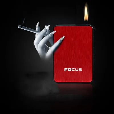 Ultra Thin and Portable Automatic Cigarette Lighter Custom Cigarette case