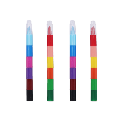 Popular Stackable Promotional Crayon Plastic Crayons With Logo
