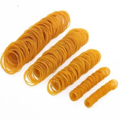 Yellow Rubber Bands High Elasticity Durable Disposable Heat-resistant Rubber Loops Rubber Rings Natural Rubber Bands