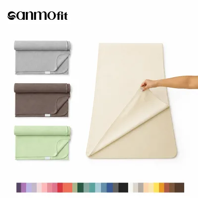 Custom Logo Non Slip Microfiber Yoga Towel Ultra Absorbent Quick Dry Hot Yoga Mat Cover for Studio Wholesale OEM ODM