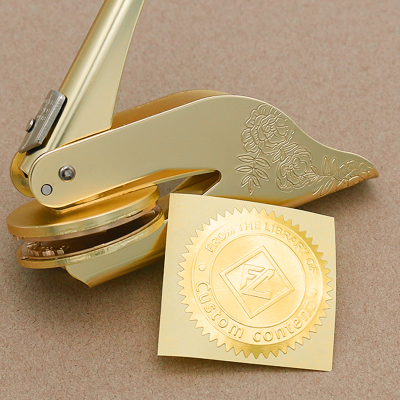 Factory Supply Personalized Logo Embossed Seal Stamps