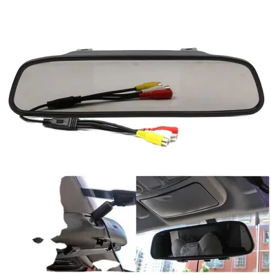 5 Inch LCD Car Mirror RCA Cable Car Backup Mirror with DC12V for All Car Universal Model