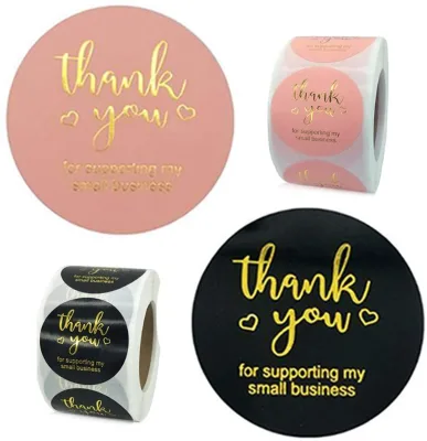 Custom Logo Stickers - Waterproof Adhesive Labels for Business Branding