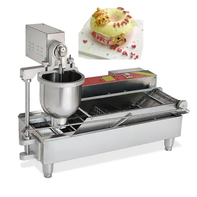 High Efficiency Fully Automatic Donut Machine With Glazing and Filling Options