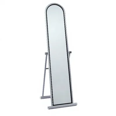 Wholesale Orbit GOB-899 Modern Glass Decorative Rolling Floor Standing Mirror Stand with Wheels