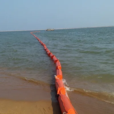 Pollution Discharge Outlet Anti-pollution Curtain/PVC Oil Boom Price/Oil Algae Debris Containment Fence/River Lake Oil