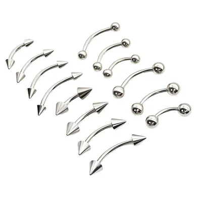 Women's Ear Body Piercing Needle Set Zircon 16G Medical Titanium Alloy Gold/Black Electroplating Trendy Geometric Design for