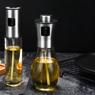 Essential Upgraded Food Grade Cook Kitchen Glass Mist Stainless Steel Vinegar Olive Oil Sprayer