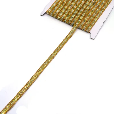 Fashionable Gold Beads Trims with AB Color Crystal Iron-On Hot Fix Rhinestone Chain for Shoes Bags Garments-Crocheted Technique