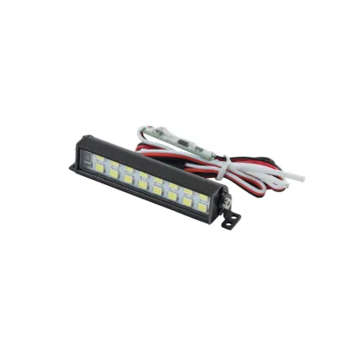 RCXAZ Metal LED Lights Bar 55mm/2.2in 16LEDs Roof Lamp Headlight for 1/10 for TRX-4/TRX-6/D90/HSP/Redcat 4WD RC Cars (25g)
