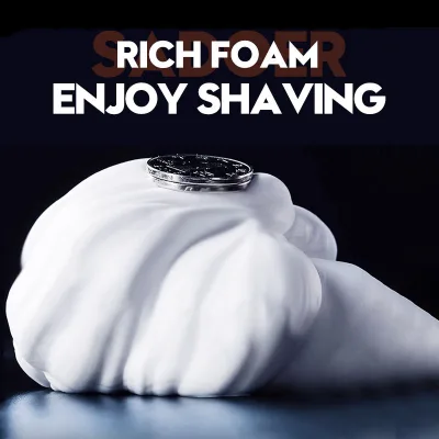 Men Shaving Mousse Rich Foam Soften Stubble Smooth Shave Mild Non Irritating Moisturizing Beard Shaving Foam for Male Skin Care