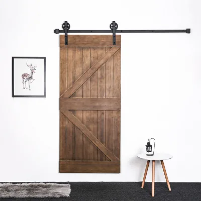 Smooth and Silent Operation Barn Door Hardware Sturdy Carbon Steel Barn Door Hardware for Kitchen Bedroom Living Room