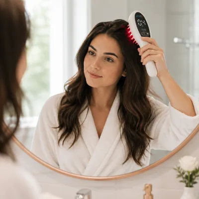 Laser Comb for Hair Growth 650nm LLLT Hair Regrowth Comb Rechargeable Portable for Men Women OEM