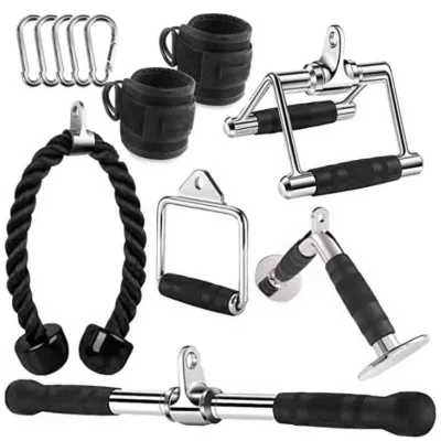 S&H High-Low Pull Back Flying Bird Handle Five/Eight PCS in 1 Set for Gym Use Smith Accessories High Pull-Down Gantry Equipment