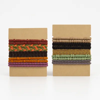 B.PHNE Custom Cute Braid Hair Bands Elastic Boho Hair Ties for Women Hair Tie Bracelet