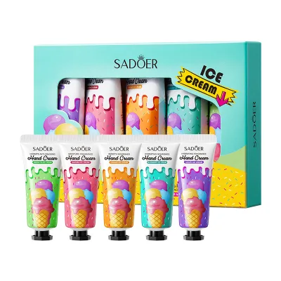 Long Lasting Fragrance Moisturizing and Whitening Skin Set of 5 Hand Creams