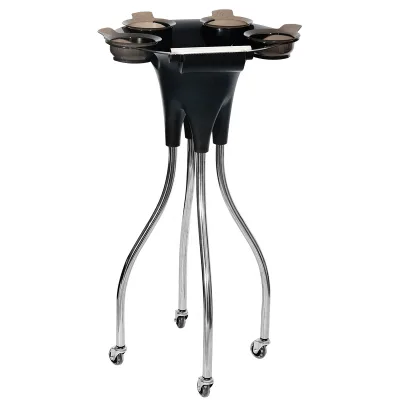 Hair Coloring Trolley Made of ABS With 4PP BOWLS on Top Along Foil Cutter