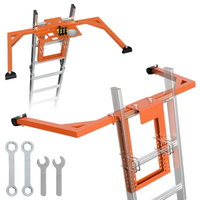 Steel Extension Ladder Stabilizer with Tool Tray & Anti-Slip Rubber Feet Powder Coated