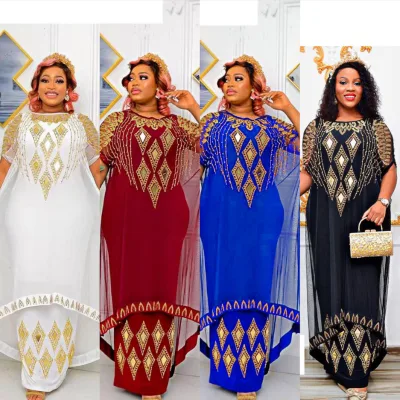 Custom logo Retro Ethnic Women's Clothing Printed Long-Sleeved Shirts Dress African Plus Size Dresses