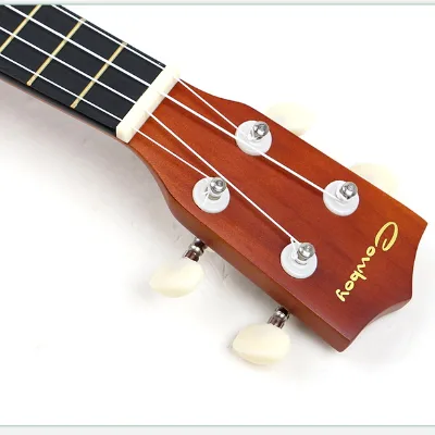 Hot Sale Cowboy Ukelele Linden Wooden Ukulele 21 Inch soprano Hawaiian
