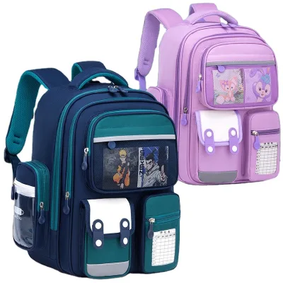 Super Lightweight Elementary School Backpack Boys and Girls Grades 1-3 Spine Protection for New 6th Graders Backpack