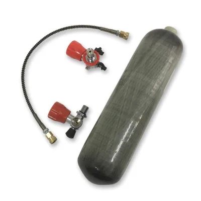 3L CE 300 Bar Carbon Cylinder With Red Valve and Charger