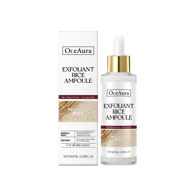 Black Rice Anti-Aging Moisturizer Brightening Exfoliating Liquid Facial Softening Skin Serum Nourishing Whitening Dark