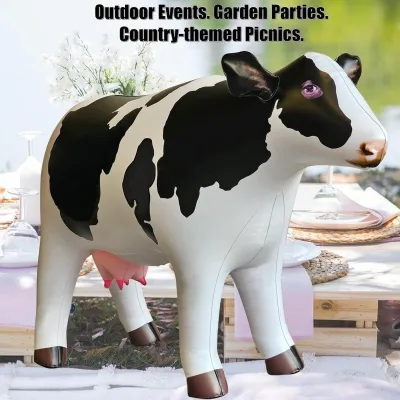 Factory Custom PVC Inflatable Cow Cartoon Animal Advertising & Promotional Model for Cross-border
