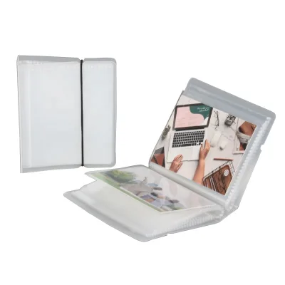 Custom 3 Inch Mini Photo Album 40 Pages Top Open Sleeves Hard PP Plastic Cover Thermal Binding UV Printing Eco-Friendly Portable