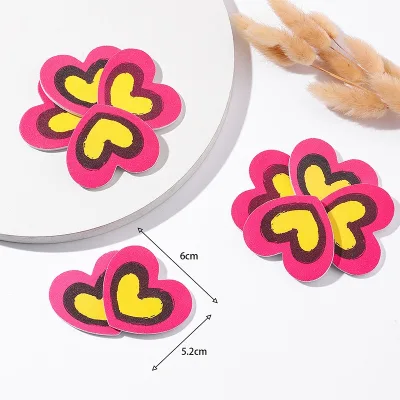 Custom Cute Nail Tool for Kids, Double Sided Colorful Rainbow EVA Foam Heart Shaped Nail File