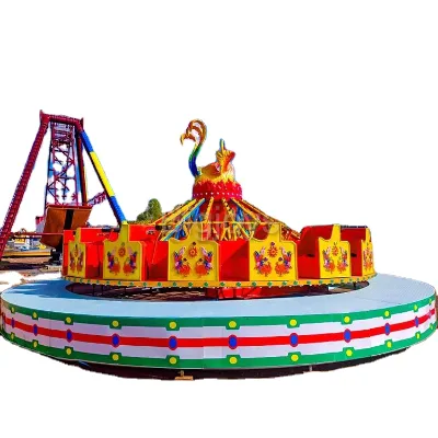 Hot Sale Exciting Phoenix Turntable Ballerina Rides Crazy Dance Rides Children Adult Amusement Turntable Rotary Rides Equipment