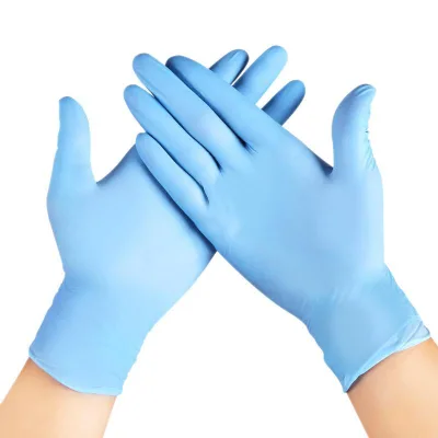 General Purpose Nitrile Disposable Gloves Waterproof Anti-Cut Work Gloves for House Cleaning Touch Screen Compatible Anti-Slip