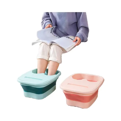 Foldable Plastic Footbath Massage Bucket Household Sauna Pedicure Spa Bathtub Soaking Folding Basin Bathtub