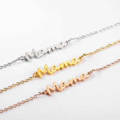High-End Stainless Steel Silver Necklace with Trendy Flower Pendant Allergy Prevention Link Chain Factory Price