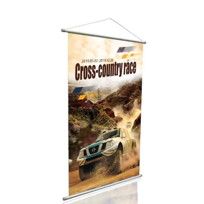 Custom Outdoor Waterproof Exhibition Advertising Fabric Flex Flag Hanging Banner Trade Show Hanging Poster Banner Printing