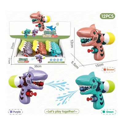 Cartoon Shark Water Gun Toys for Kids Outdoor Playing Toys