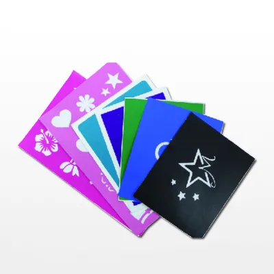 Various Designs for Glitter Tattoo Stencils,5 Paper Color for Choose