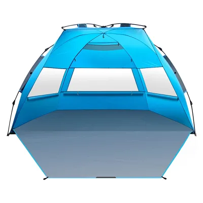 Pop up Beach Tent for 4 Person - Easy Setup and Portable Beach Shade Sun Shelter Canopy With UV Protection