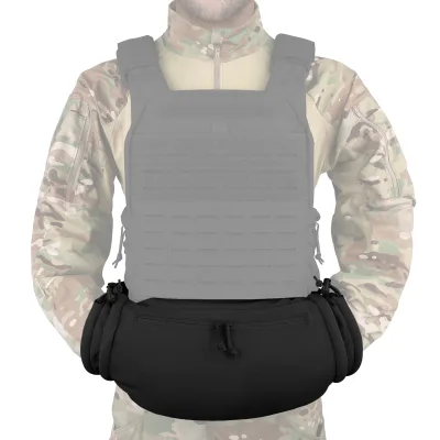 Krydex Tactical Soft Shell Hand Warmer Muff - BK/CB/RG, Sherpa Fleece Lined Water-Resist, Drop Hanger, Winter Survival Gear