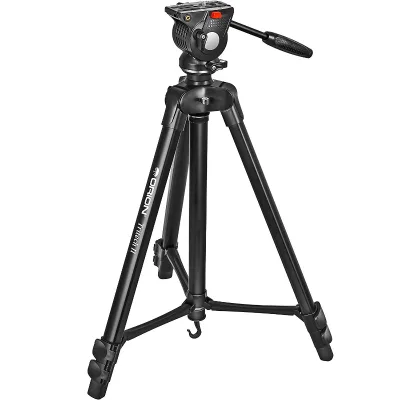 Video Camera Tripod With Fluid Pan Head for Spotting Scopes, Cameras, Video Cameras, Binoculars and More