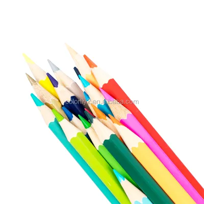 Wholesale Hot Selling Factory Personalized Kids Colored Pencil Set Pack Polychromos Wood Customized Coloring 12 Pc Color Pencils