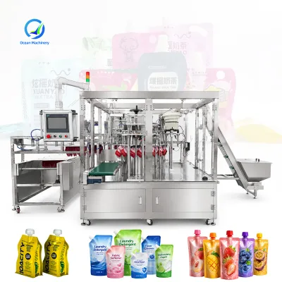 OCEAN Small Baby Food Soybean Milk Juice Jelly Grain Sachet Bag Package Spout Pouch Cereal Fill Machine