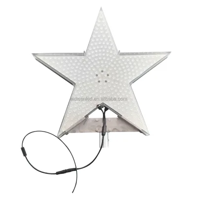 Aidisen DC12v Star Shape Panel Lights Double Sides Full Color Self-programmed With Power Supply