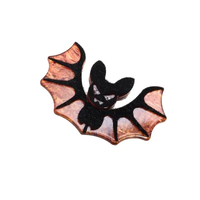 Hip Hop Goth Pin Adult Cartoon Animal Gold Plated Acrylic Bat Brooch Corsage for Engagement Party Wedding or Halloween Gifts