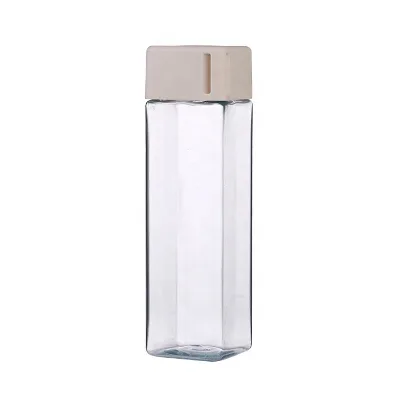 OEM Cheap Price Portable Square Leak-proof Clear Plastic Water Bottle