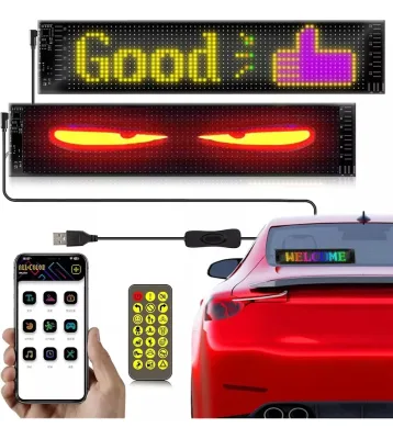 Neon matrix Flexible Winking Blinking Modified Screen Realistic Magic Spirit Ring Dynamic Led Car Devil Eye Light for Truck